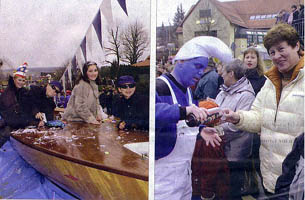 Kinderprinzenpaar und Schlumpf